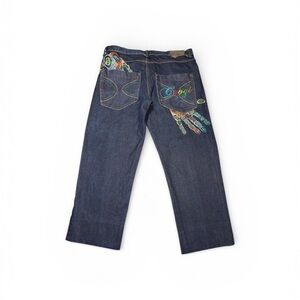 Coogi Embroidered Denim Jeans | Artistic Design | Vintage